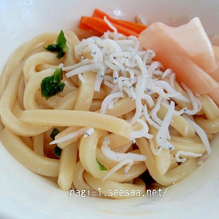 レンジで☆釜揚げしらすうどん